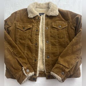 ✨ASO Gilmore Girls RARE Vintage BROWN Corduroy Sherpa Trucker Jacket✨